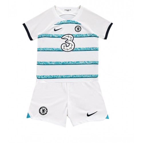 Chelsea Bortedraktsett Barn 2022-23 Kortermet (+ Korte bukser) Chelsea Bortedraktsett Barn 2022-23 Kortermet (+ Korte bukser)